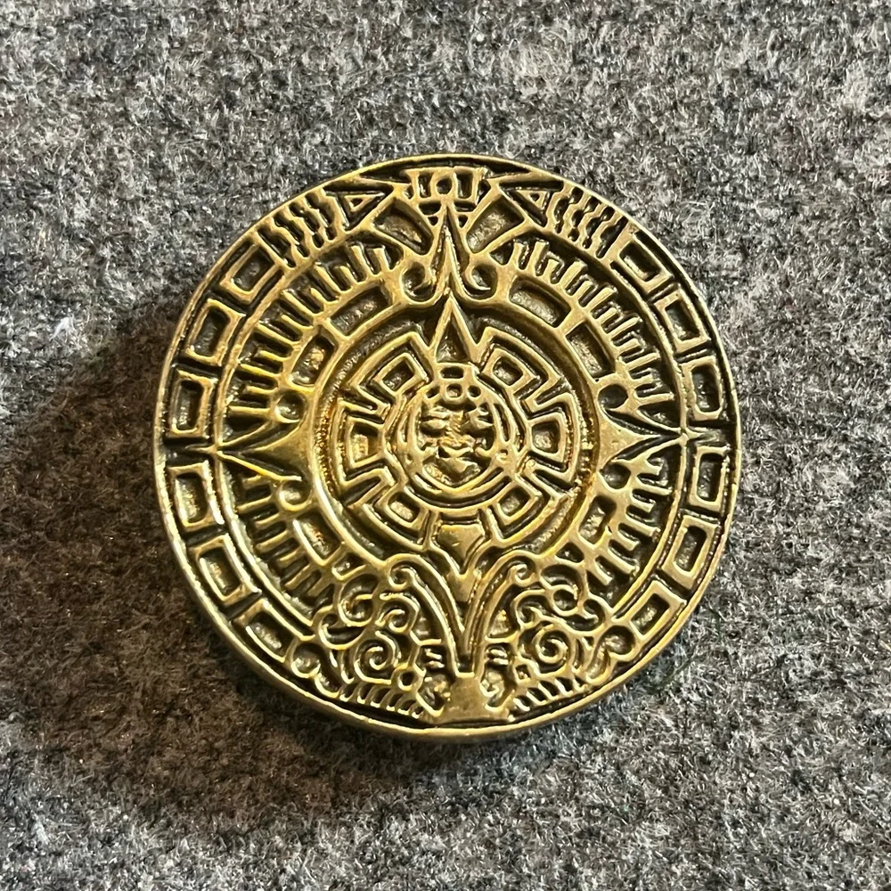 Mayan inspired design belt buckle